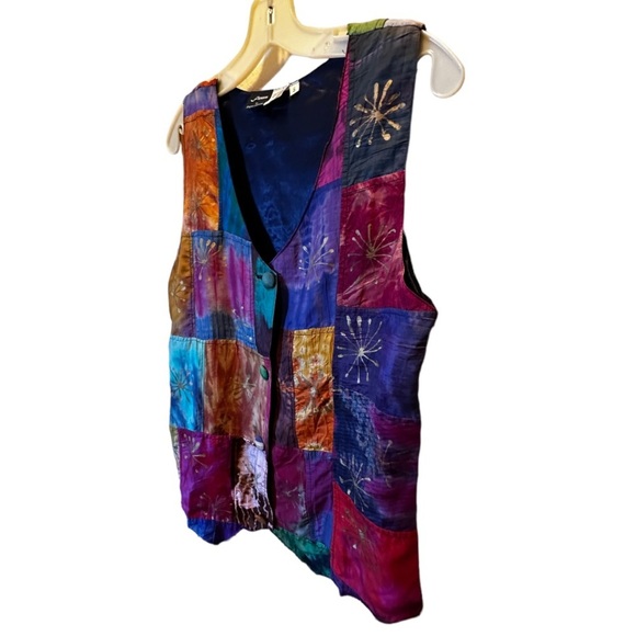 Vintage Fleurs Silk Vest‎ - Picture 3 of 5